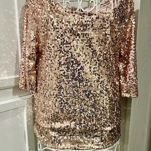 Rose Gold sequin top